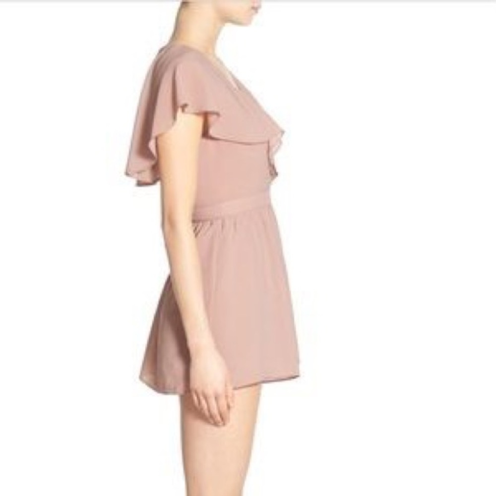 ASTR The Label Blush Flutter Cape Romper - Picture 3 of 10